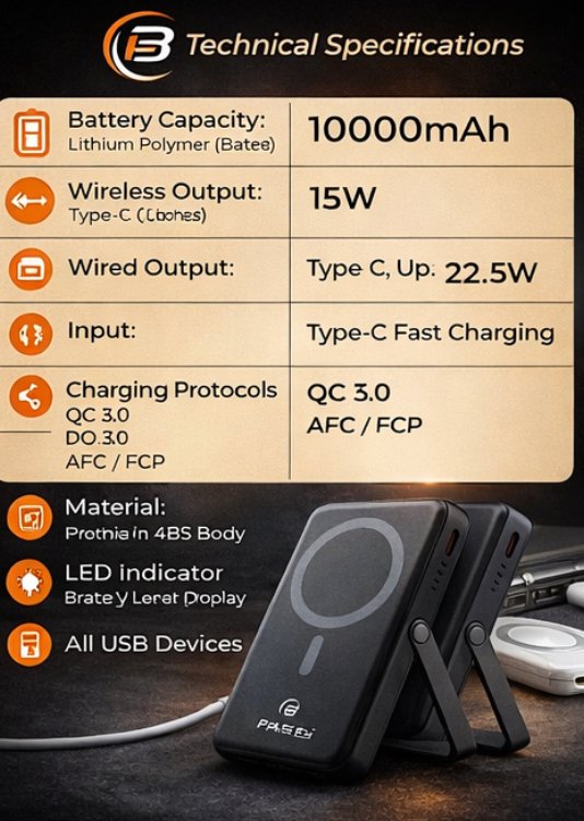 FASTBOND MAGNEX FLEX WIRELESS MAGSAFE POWERBANK WITH STAND - Image 7