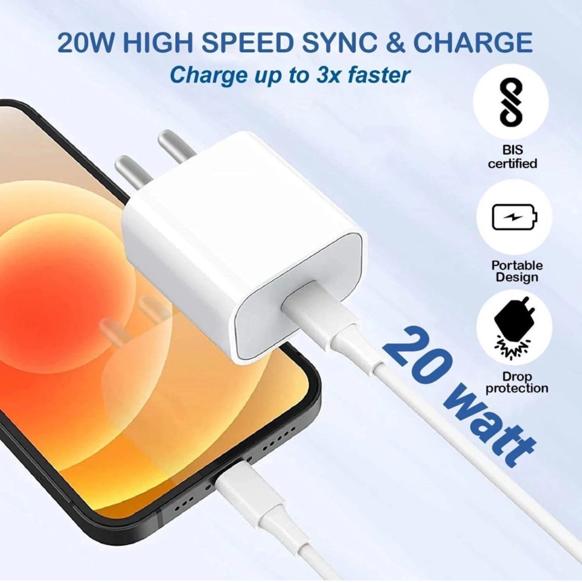 FASTBOND 20W USB-C (PD) POWER ADATPER CAPAPLE FOR IOS ANDROID IPAD - Image 6