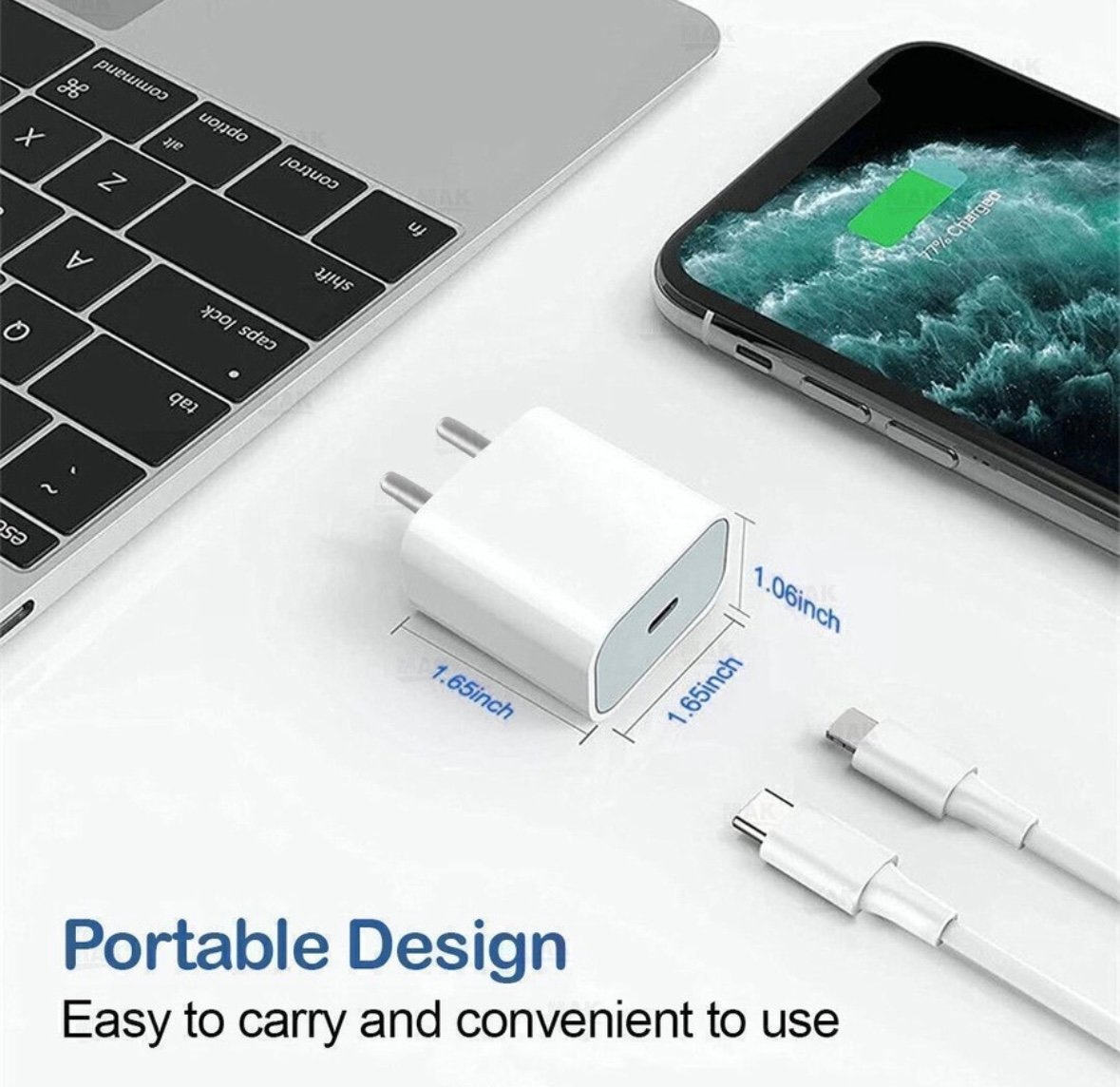 FASTBOND 20W USB-C (PD) POWER ADATPER CAPAPLE FOR IOS ANDROID IPAD - Image 8