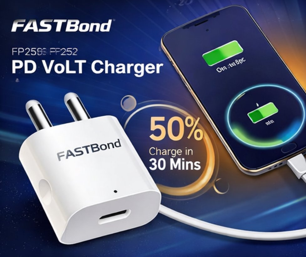 FASTBOND 20W USB-C (PD) POWER ADATPER CAPAPLE FOR IOS ANDROID IPAD - Image 4