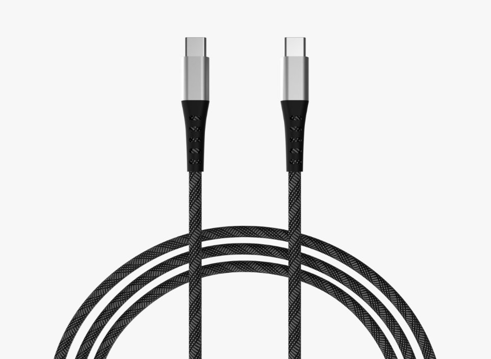 FASTBOND POWERBRAID BRAIDED CABLE TYPE C TO TYPE C 65 WATT CABLE